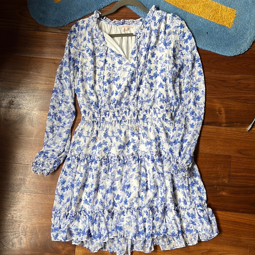 Blue floral dress